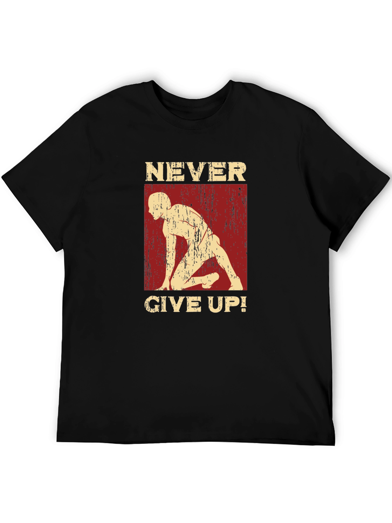 Never Give Up Motivational Graphic Tee