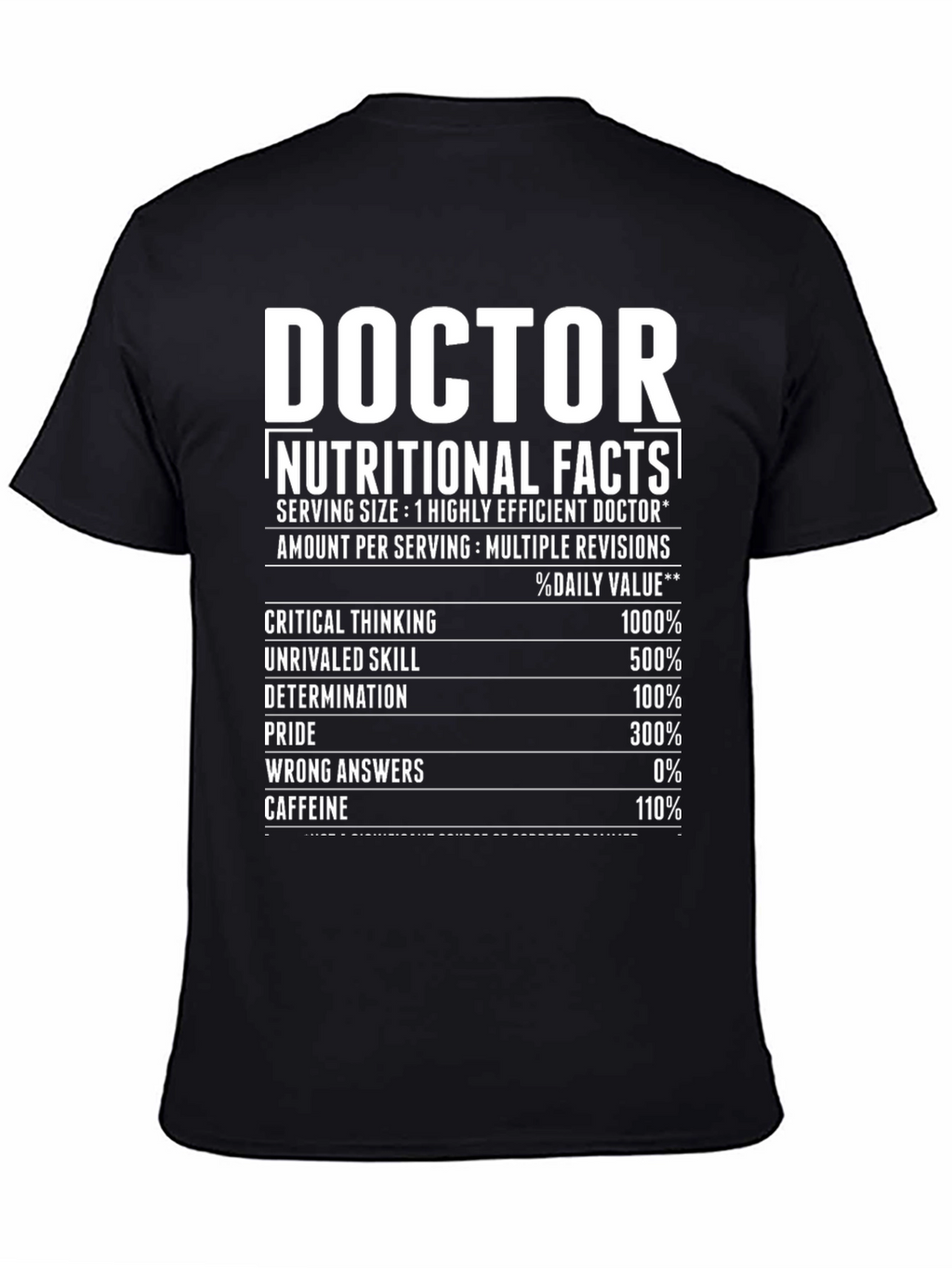 Doctor Nutritional Facts T-Shirt