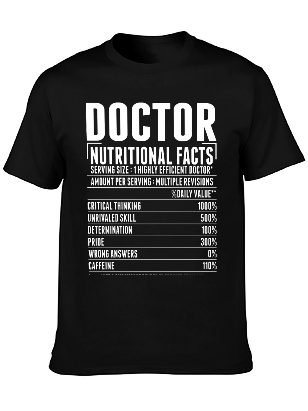 Doctor Nutritional Facts T-Shirt