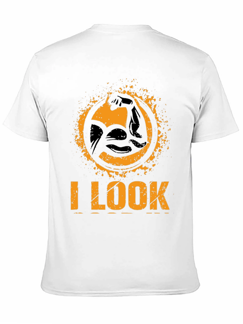 I LOOK STRONG Black Graphic T-Shirt