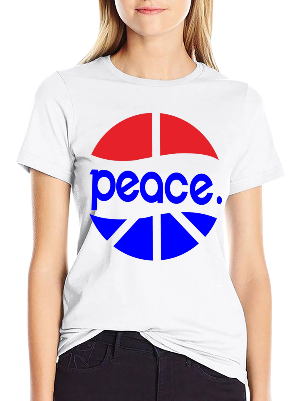 Peace Symbol Graphic Tee - Casual Style