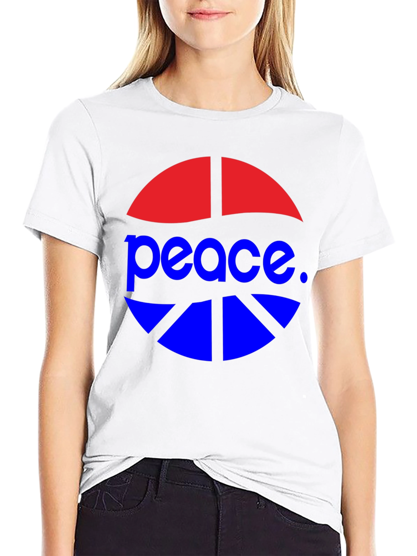 Peace Symbol Graphic Tee - Casual Style