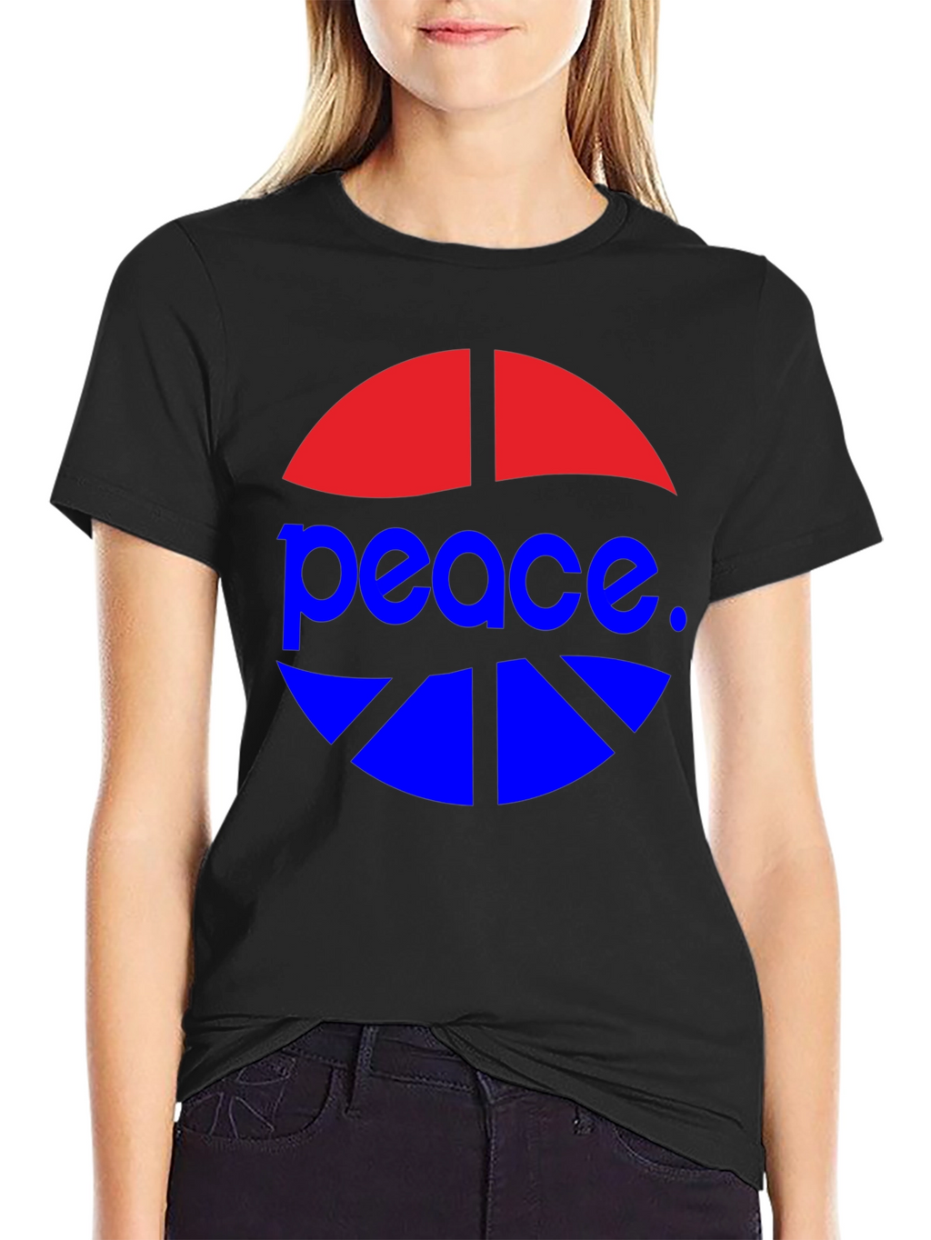 Peace Symbol Graphic Tee - Casual Style