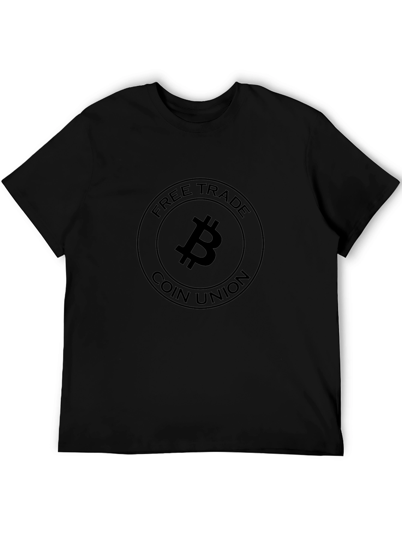Bitcoin Free Trade Coin Union Black T-Shirt
