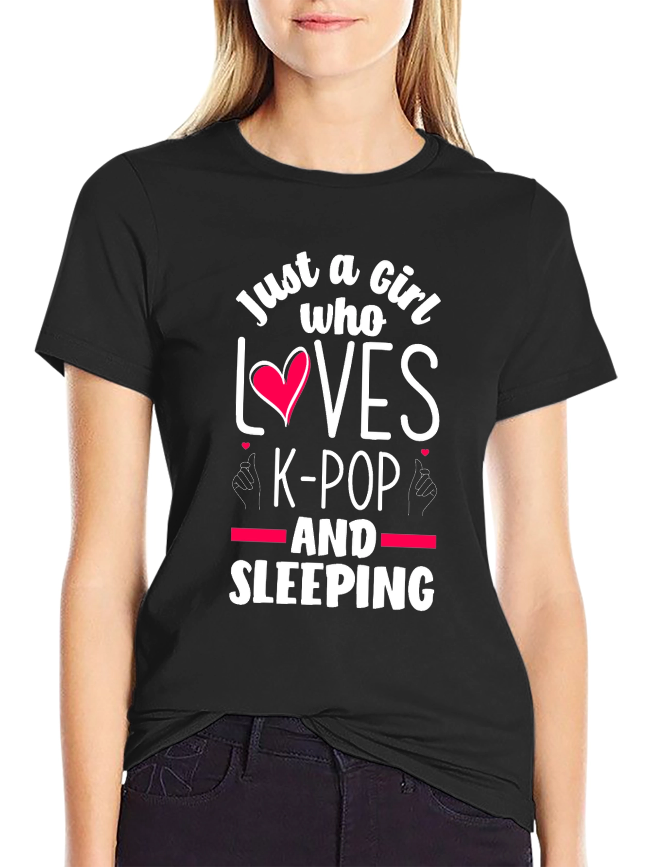 Just A Girl Who Loves K-Pop and Sleeping T-Shirt