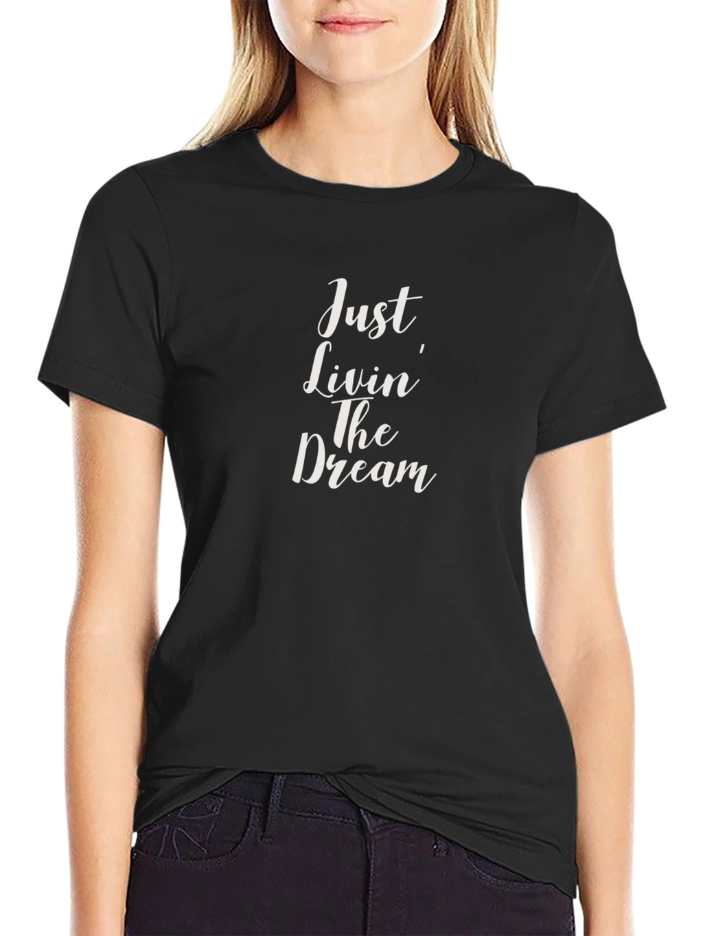 Just Livin The Dream Black Graphic Tee