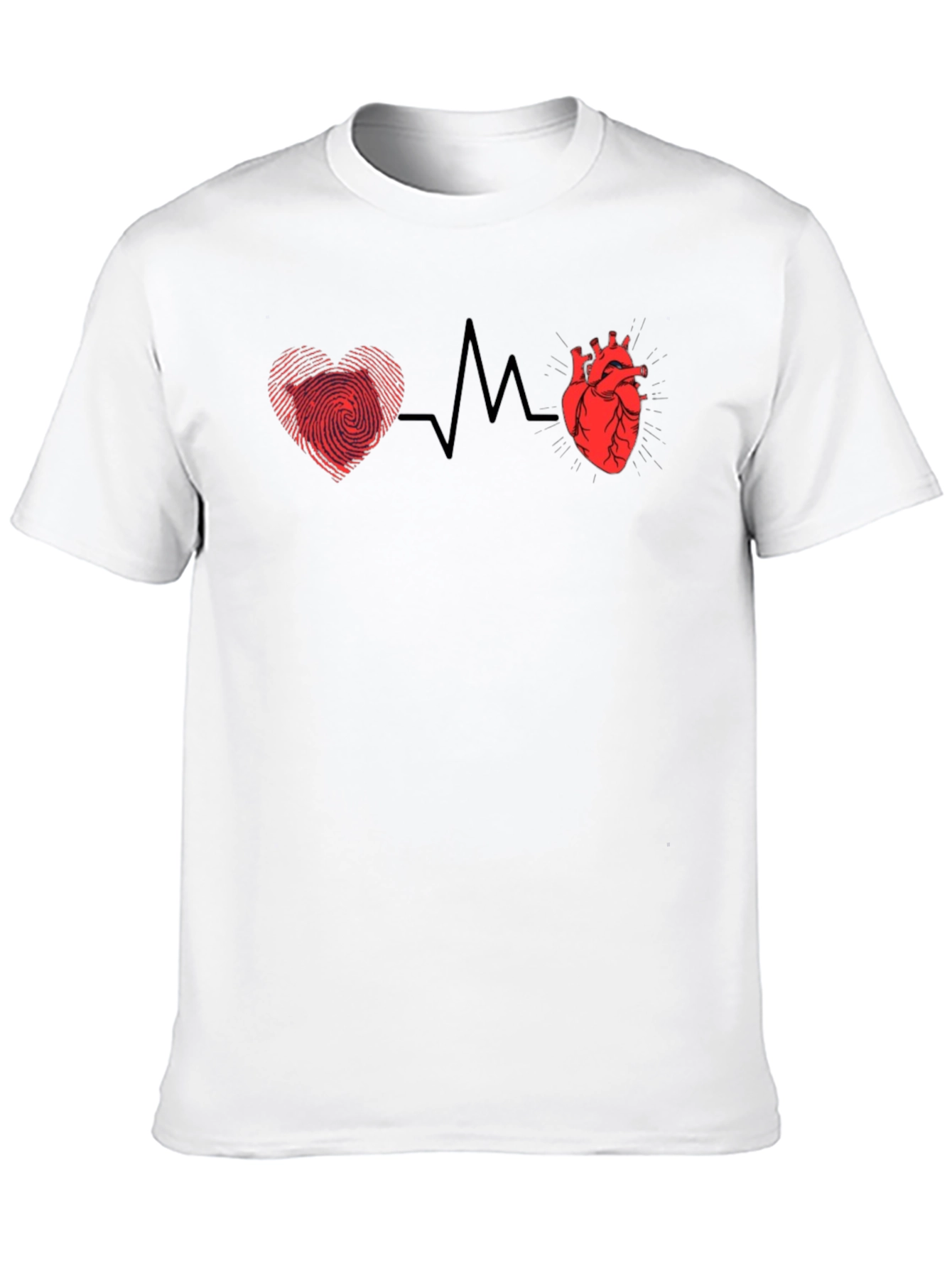 Heartbeat Heart & Fingerprint Graphic Tee