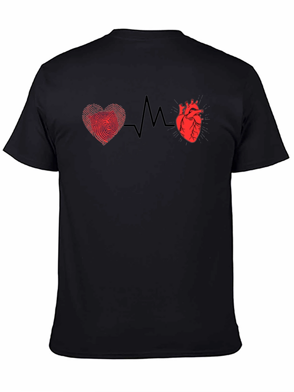 Heartbeat Heart & Fingerprint Graphic Tee