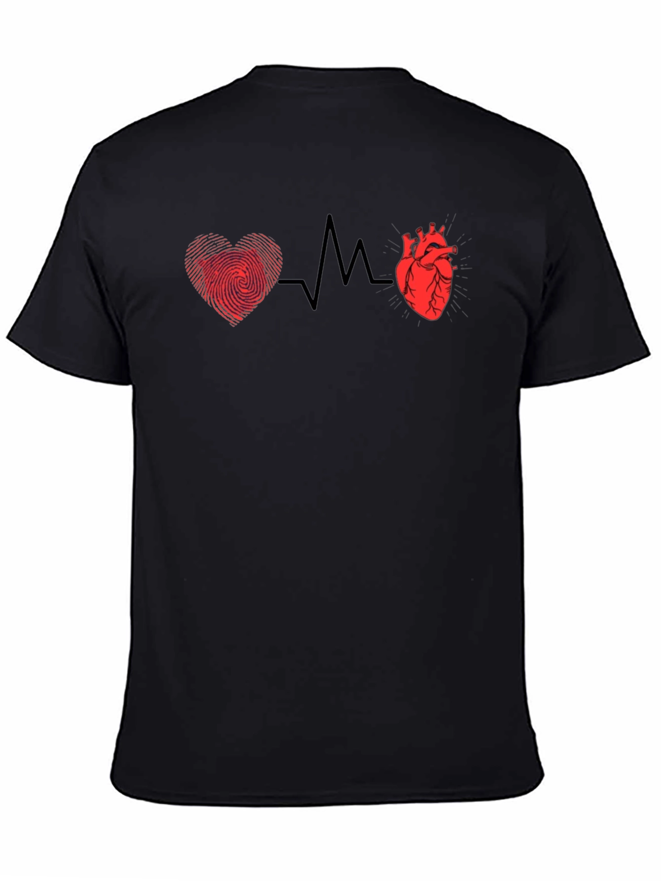 Heartbeat Heart & Fingerprint Graphic Tee