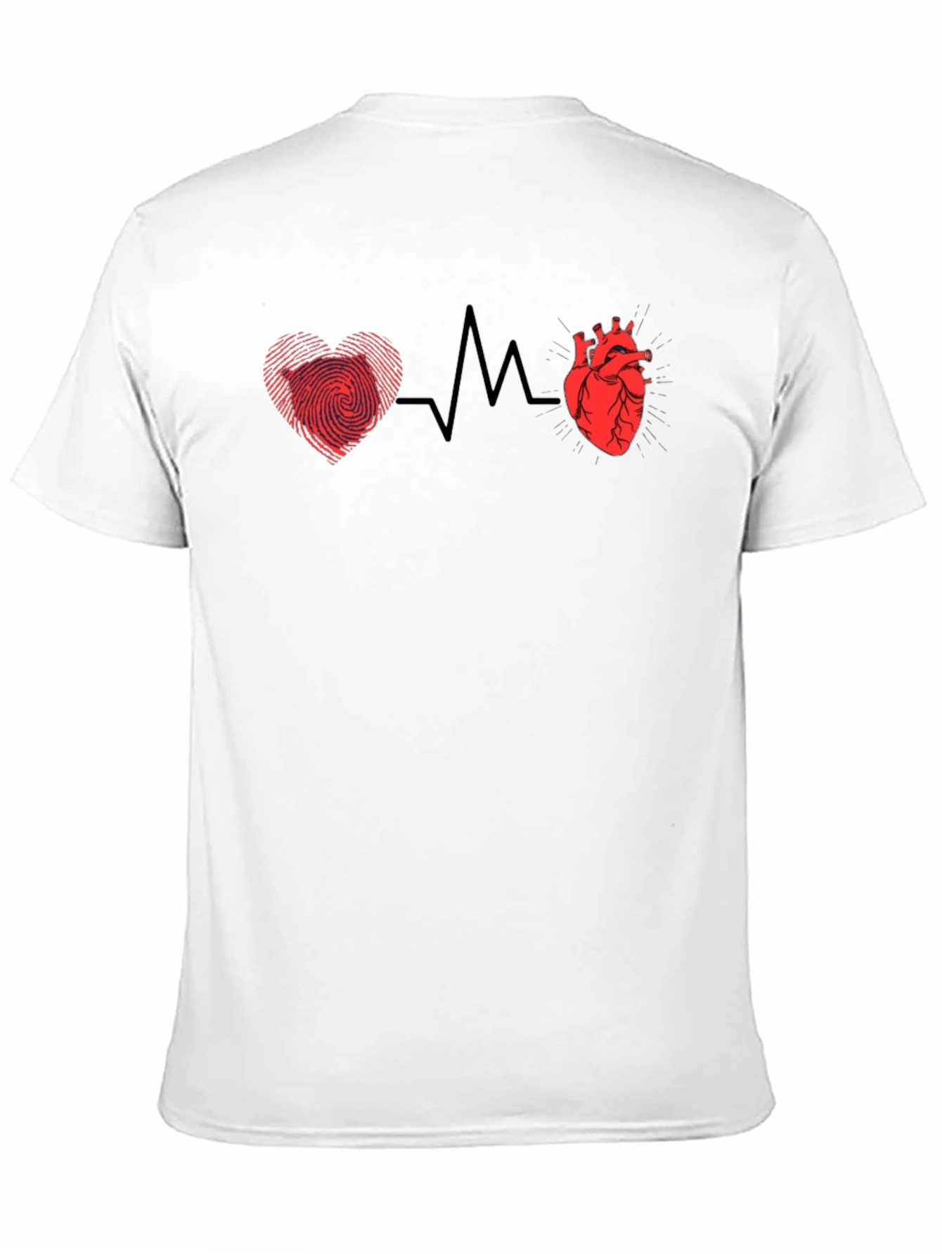 Heartbeat Heart & Fingerprint Graphic Tee