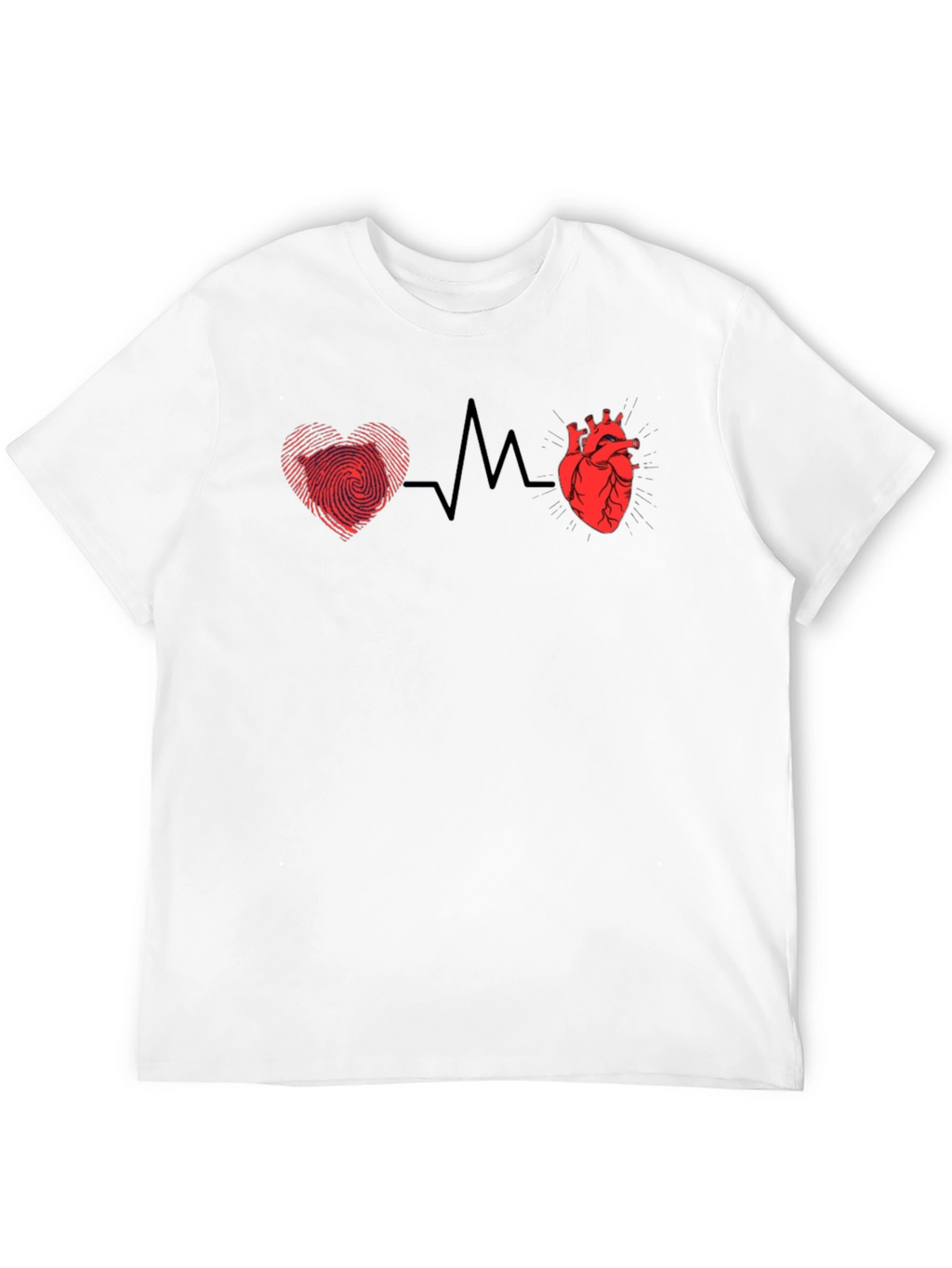 Heartbeat Heart & Fingerprint Graphic Tee
