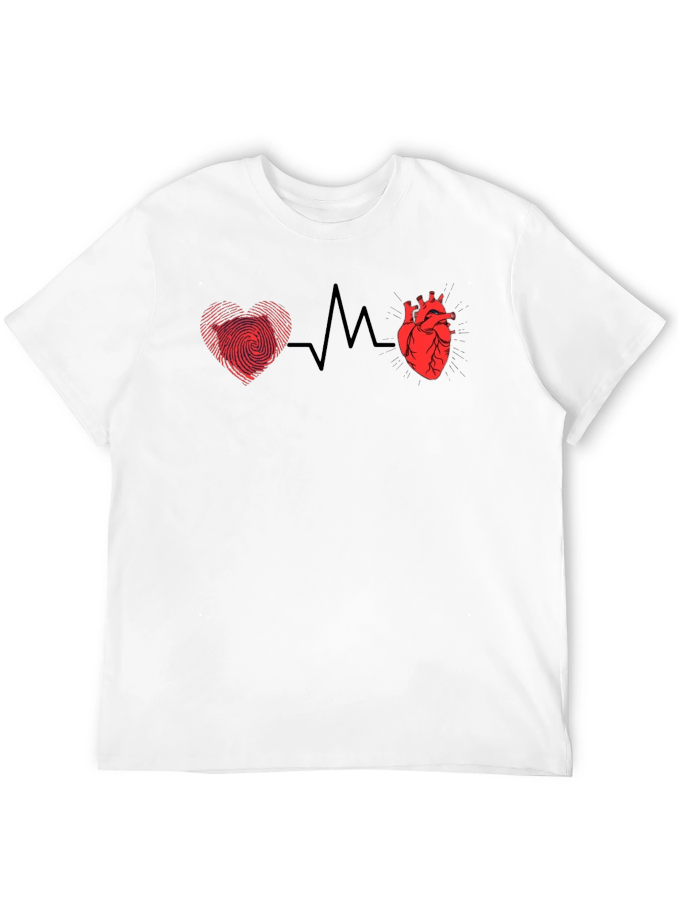 Heartbeat Heart & Fingerprint Graphic Tee