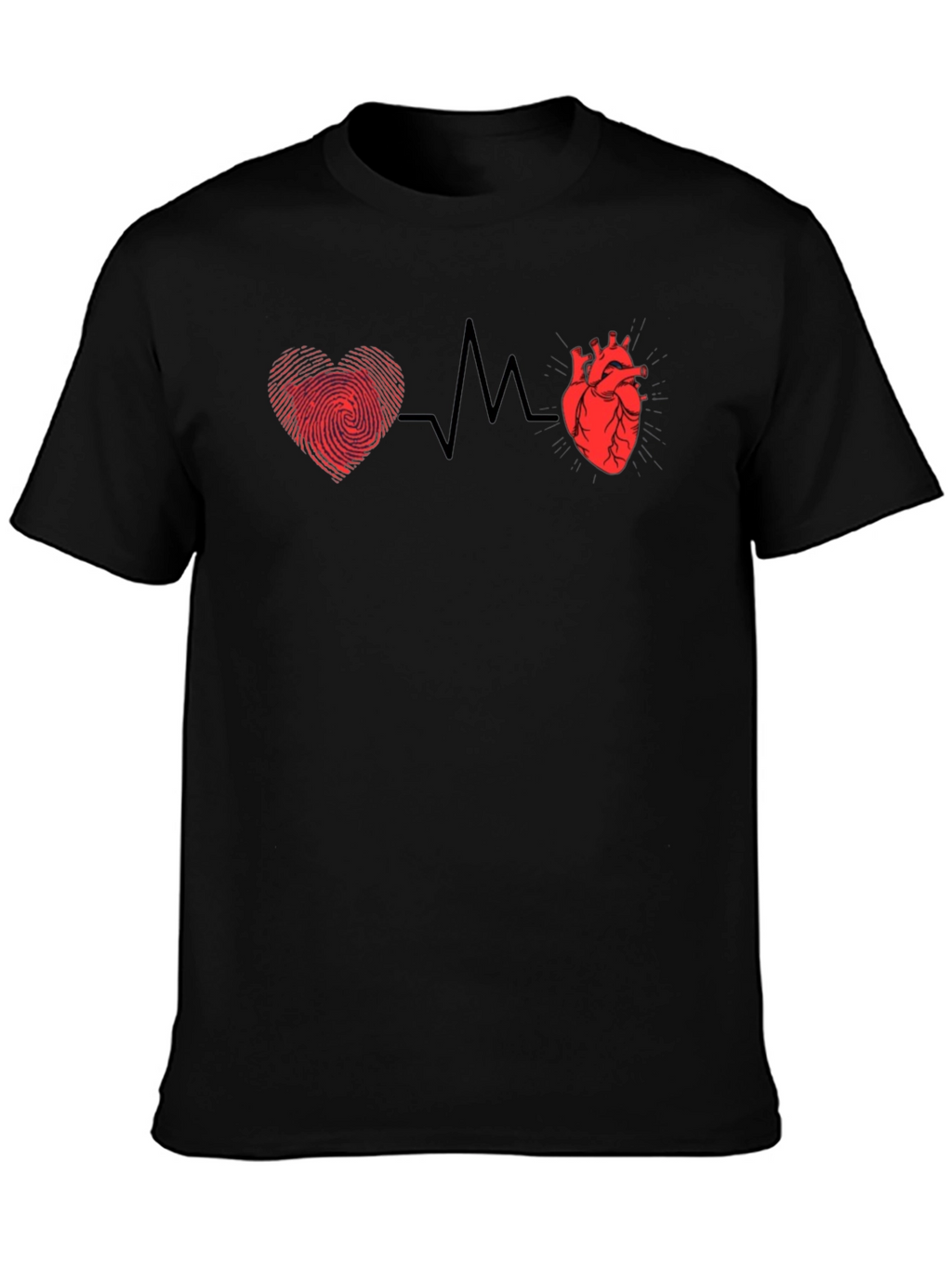 Heartbeat Heart & Fingerprint Graphic Tee