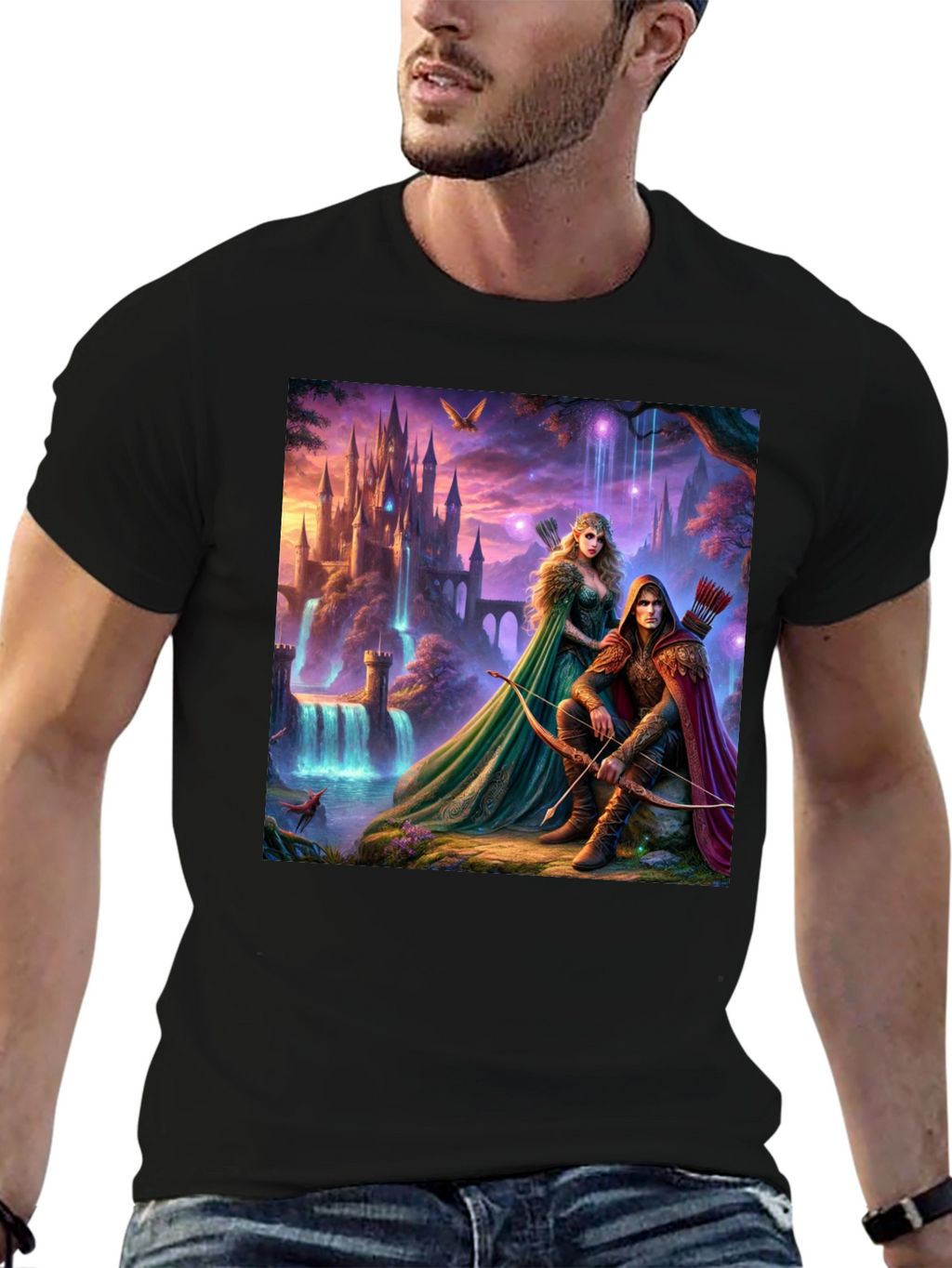 Fantasy Castle Archer T-Shirt