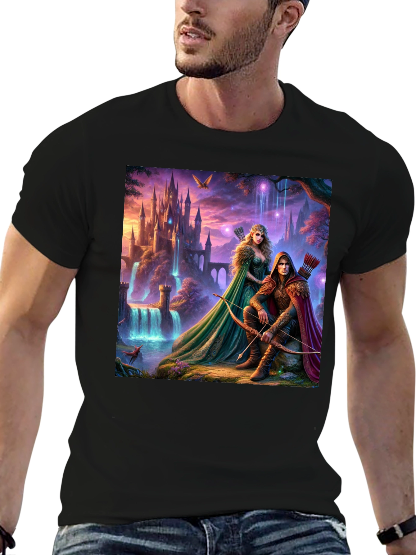 Fantasy Castle Archer T-Shirt