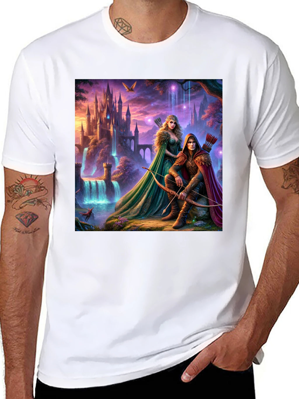 Fantasy Castle Archer T-Shirt