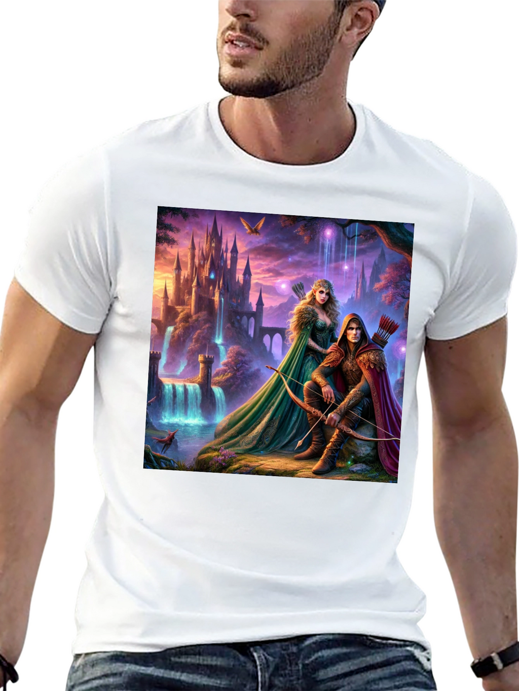 Fantasy Castle Archer T-Shirt