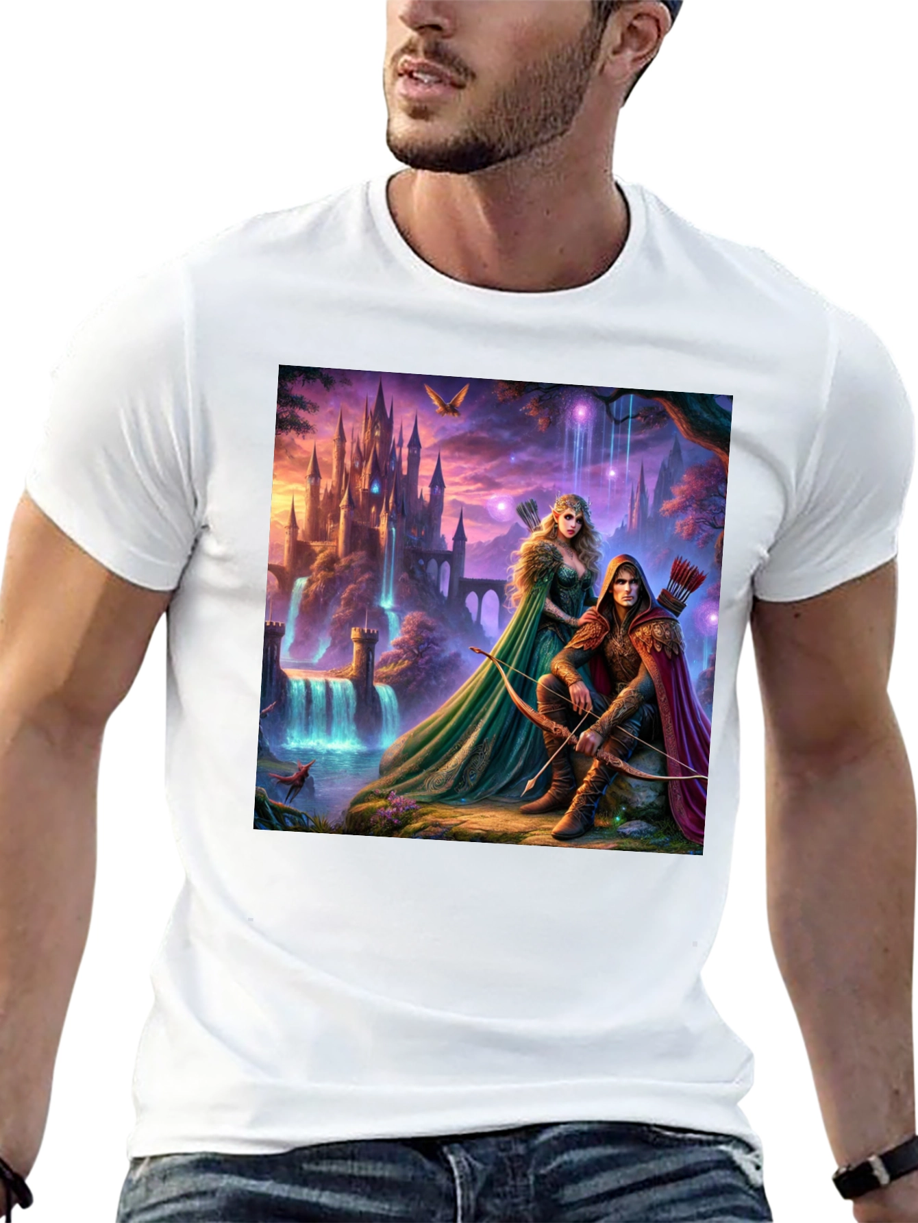 Fantasy Castle Archer T-Shirt