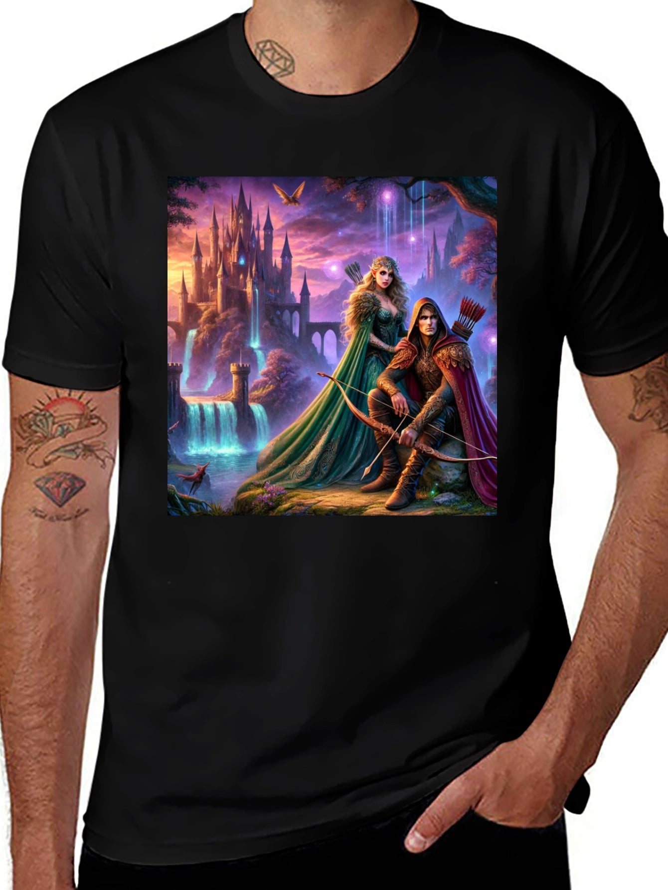 Fantasy Castle Archer T-Shirt