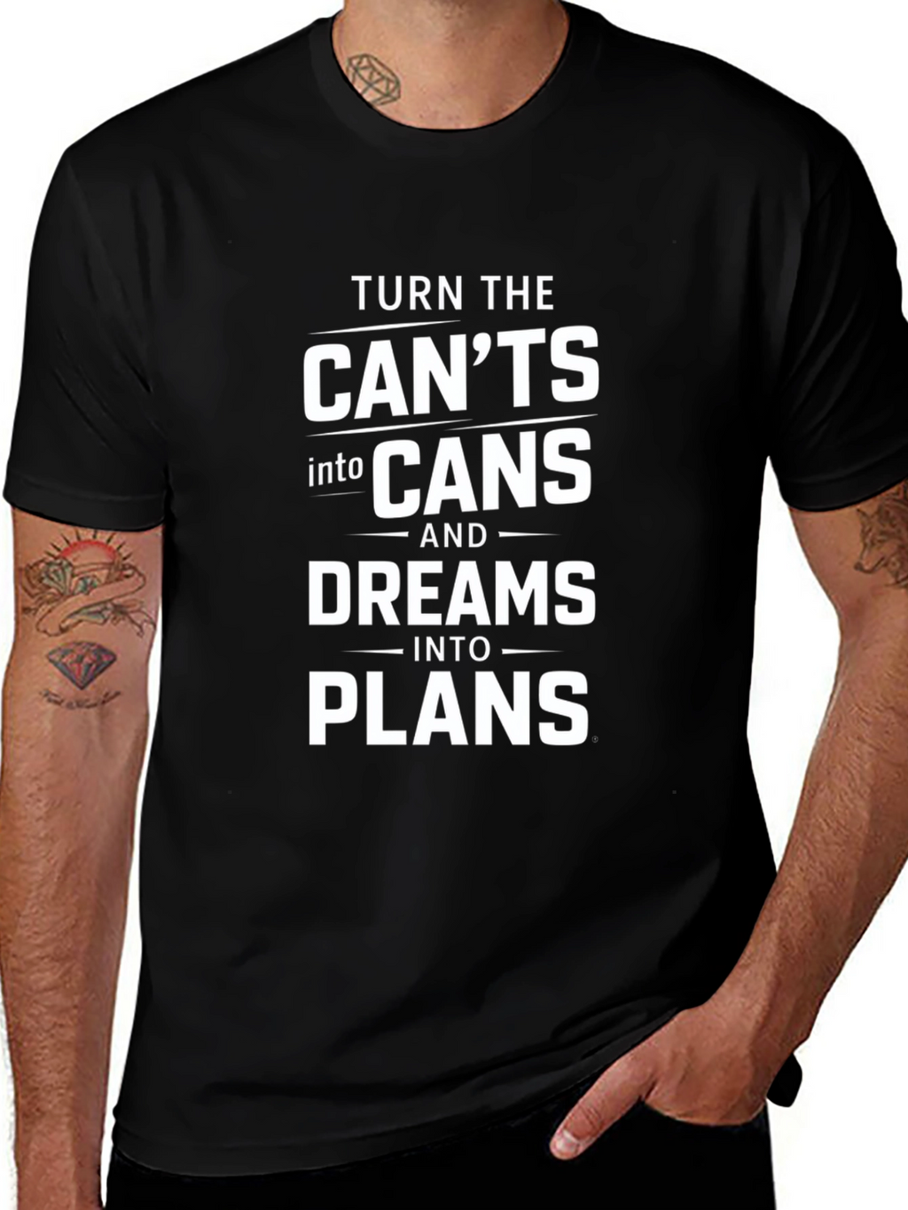 Inspirational Turn Cants into Cans Graphic Tee