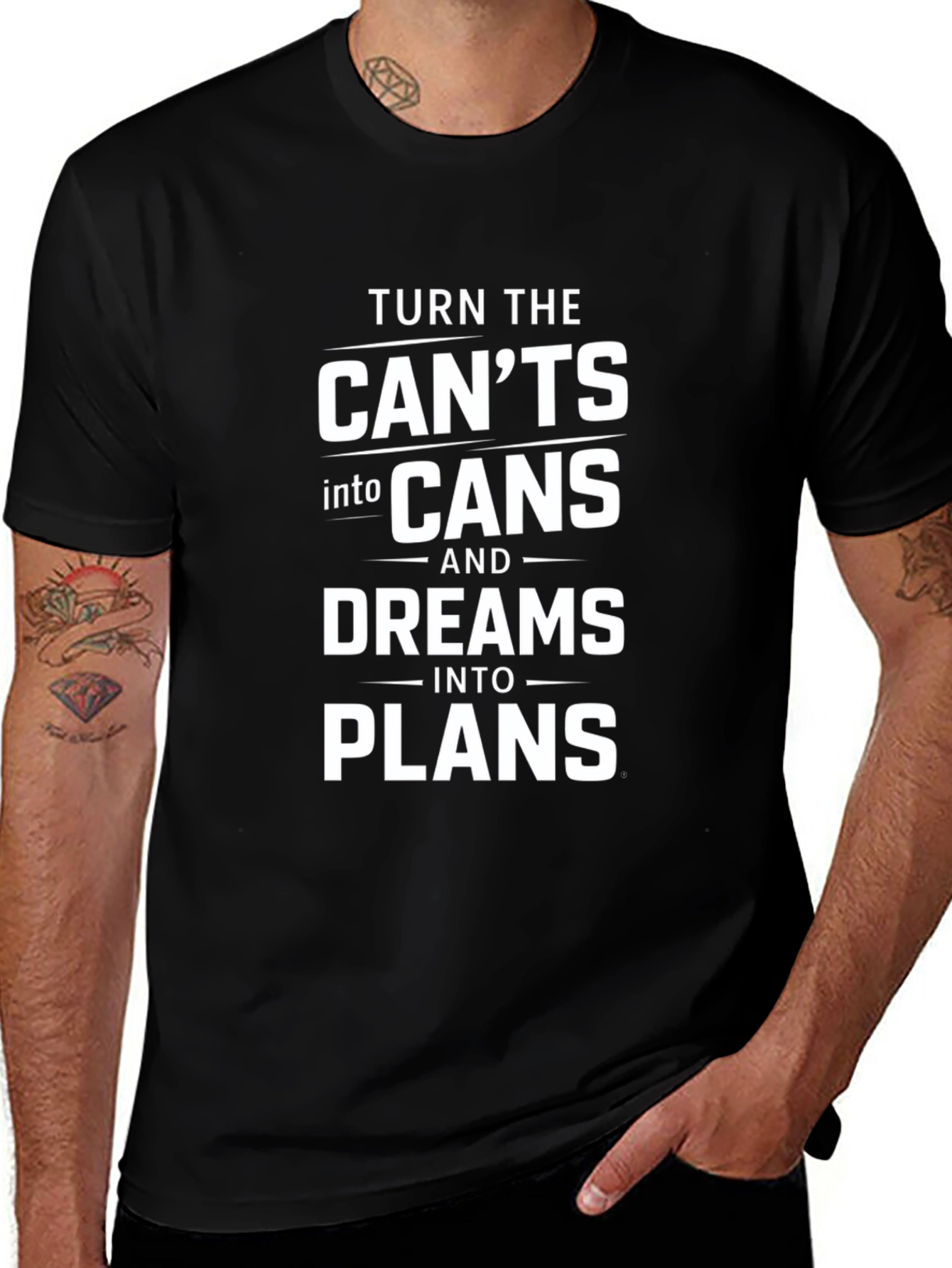 Inspirational Turn Cants into Cans Graphic Tee