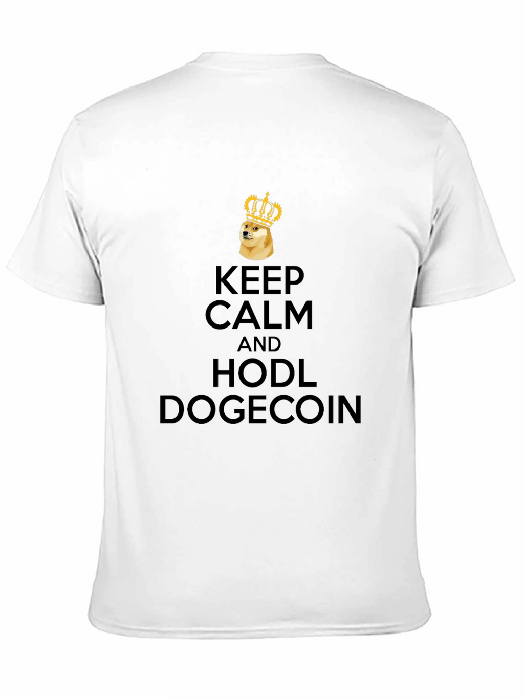 Keep Calm HODL Dogecoin Black T-Shirt