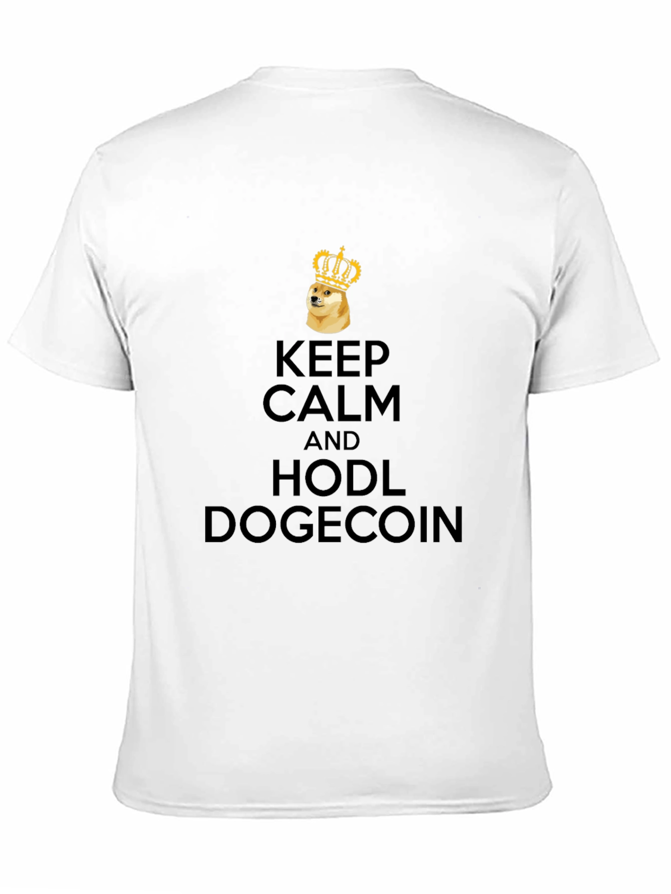 Keep Calm HODL Dogecoin Black T-Shirt