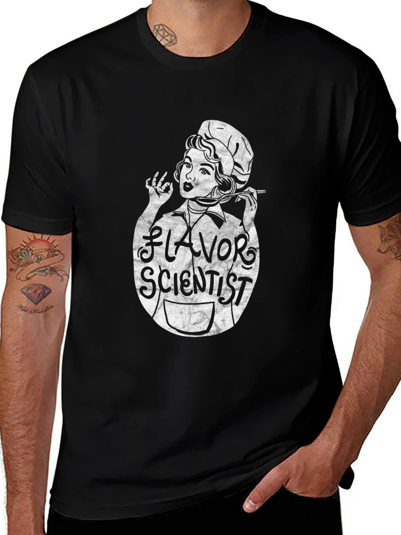 Flavor Scientist Graphic Tee - Unisex Black T-Shirt