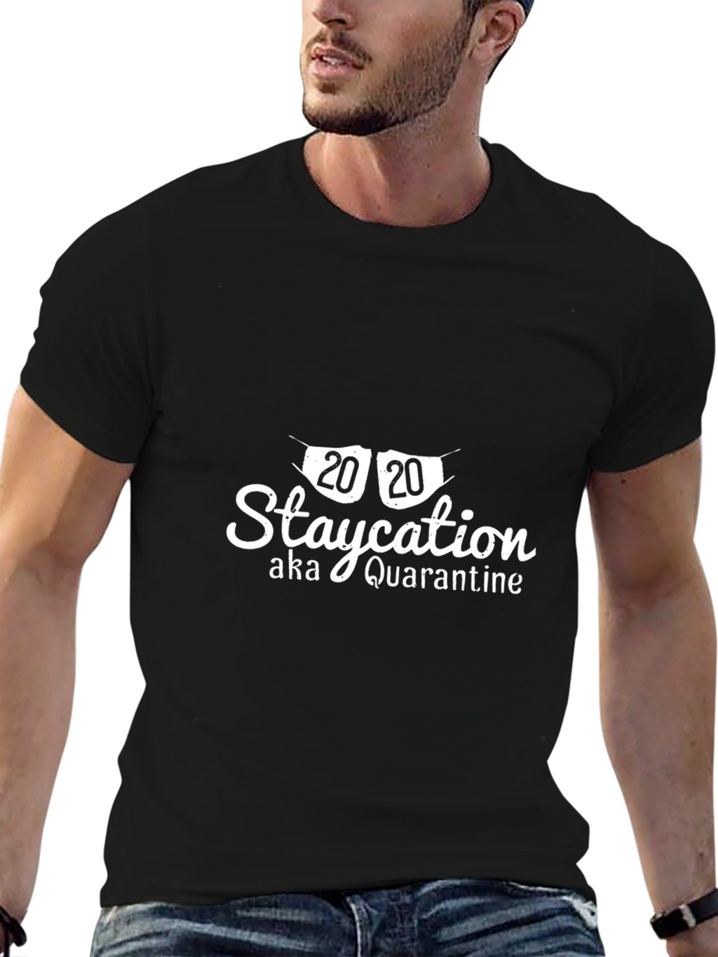 2020 Staycation Quarantine Graphic Tee
