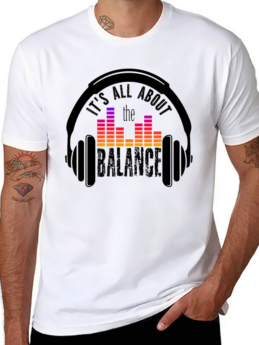 Balance Headphones T-Shirt: Music Lover Tee