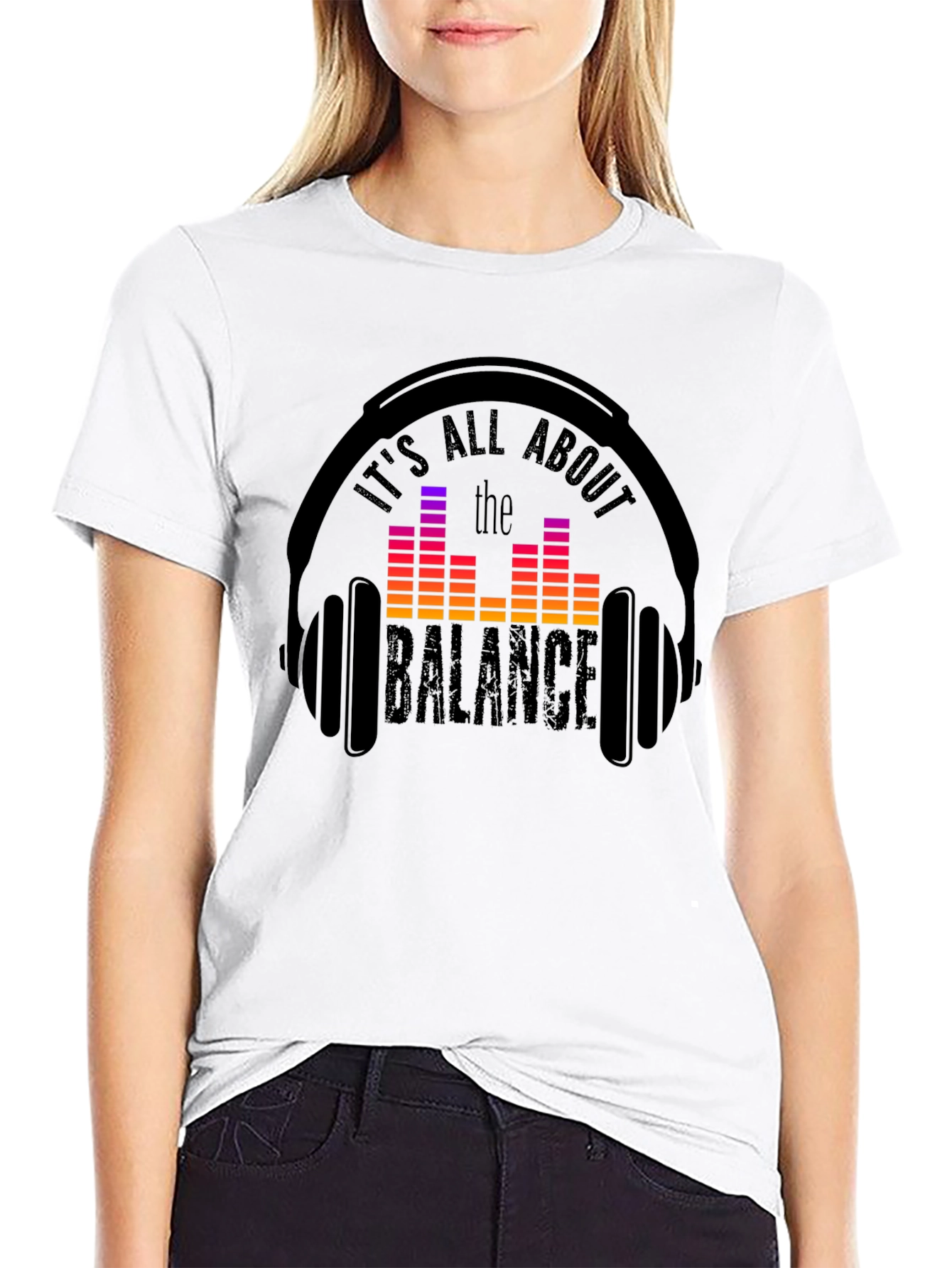 Balance Headphones T-Shirt: Music Lover Tee