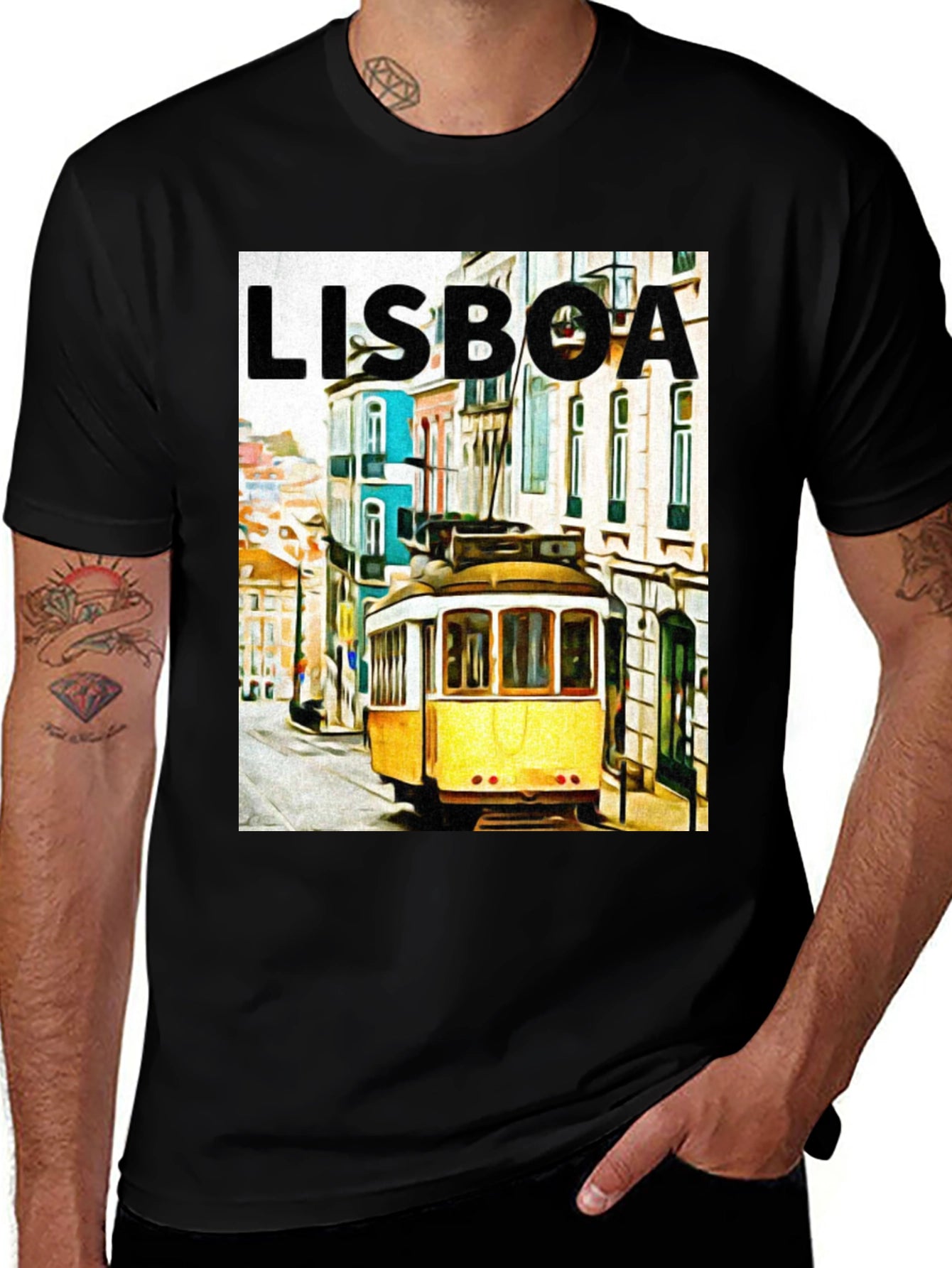 Lisboa Portugal Tram Graphic Tee
