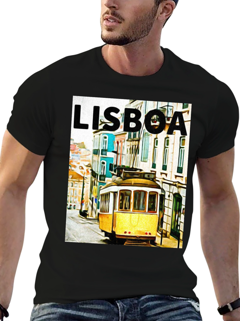 Lisboa Portugal Tram Graphic Tee