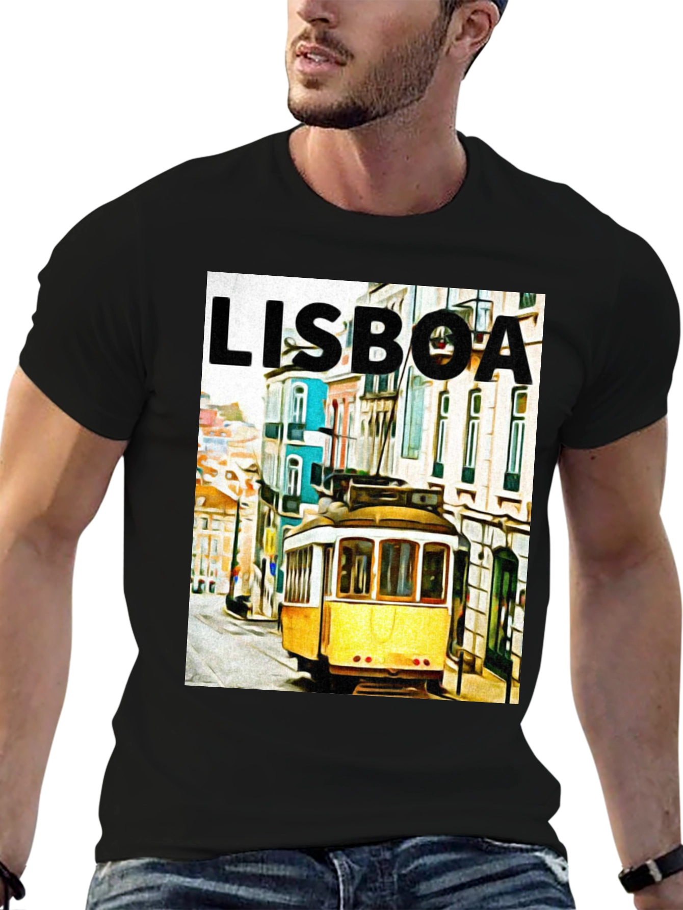Lisboa Portugal Tram Graphic Tee