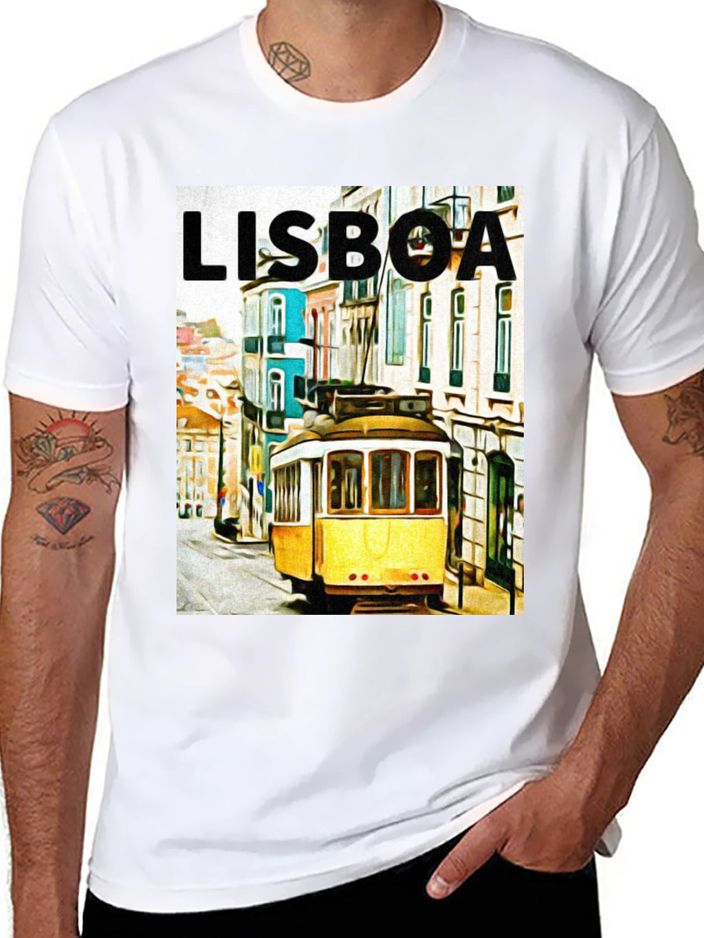 Lisboa Portugal Tram Graphic Tee
