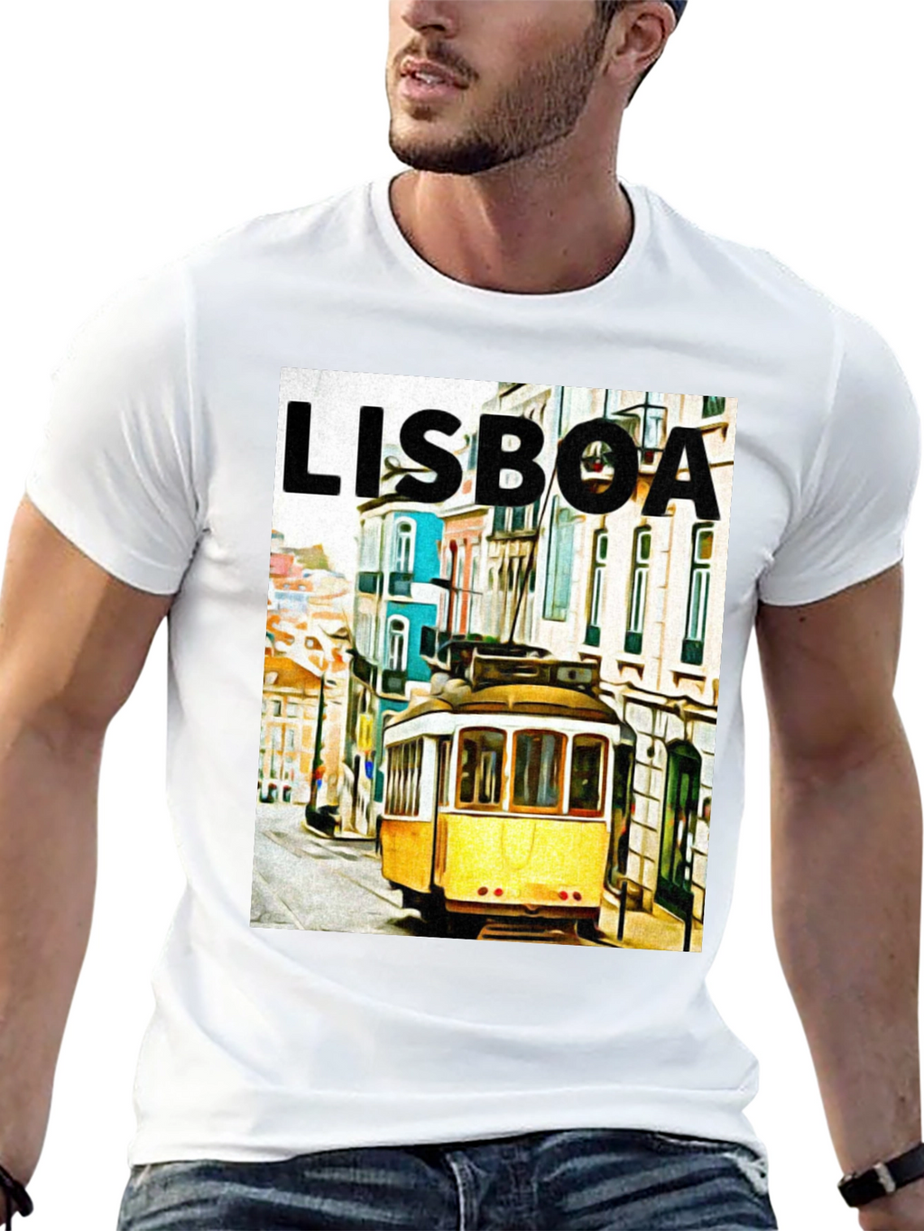 Lisboa Portugal Tram Graphic Tee