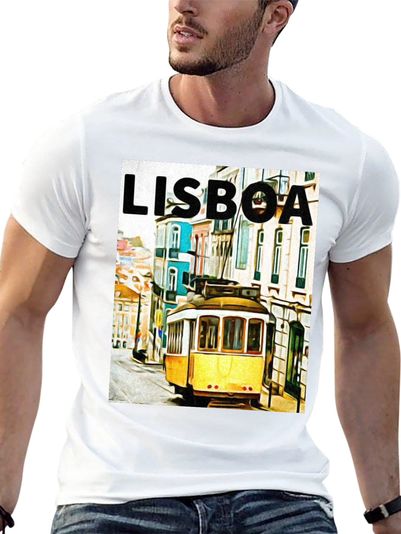 Lisboa Portugal Tram Graphic Tee