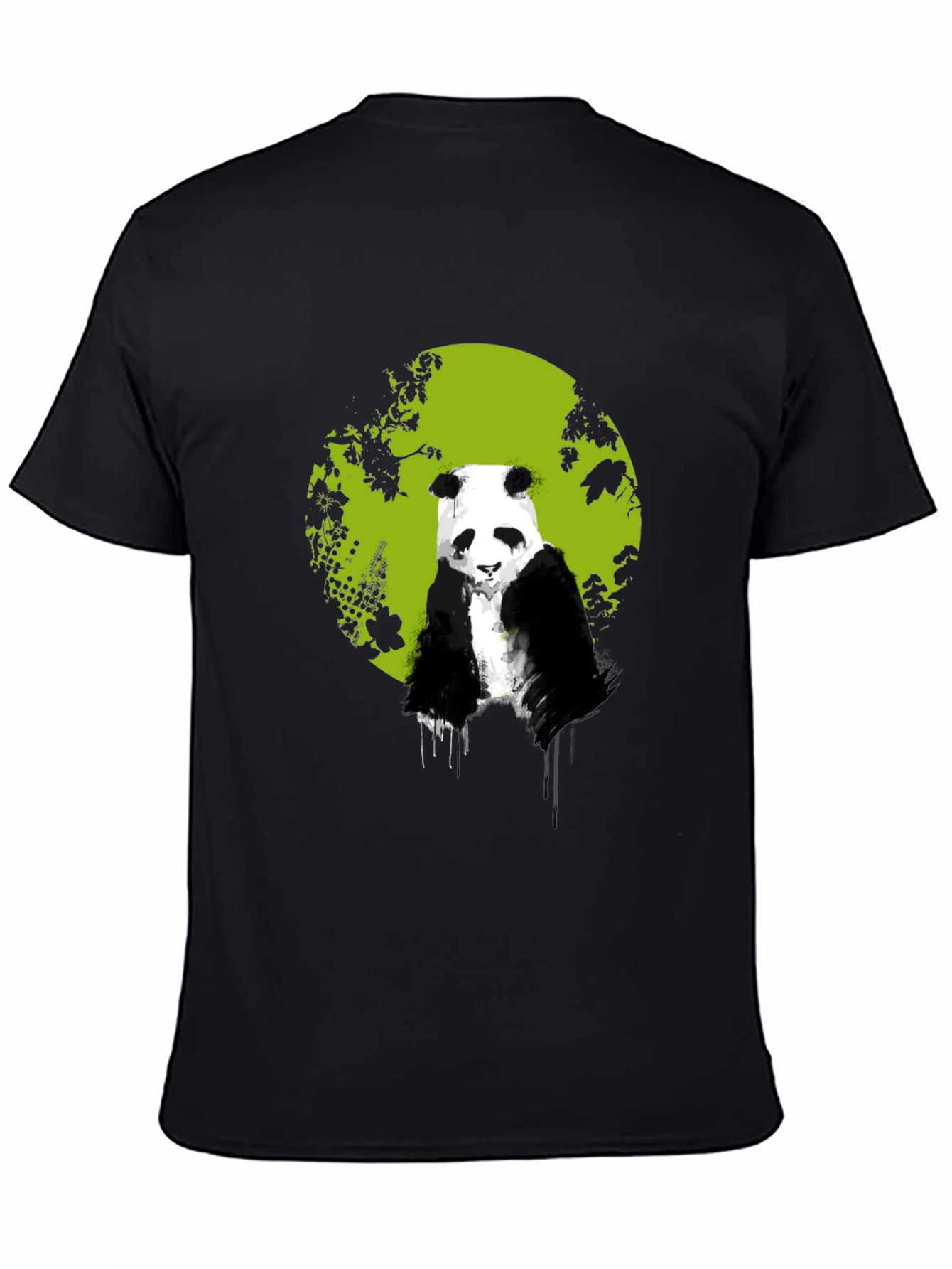 Panda Bear Graphic T-Shirt - Black