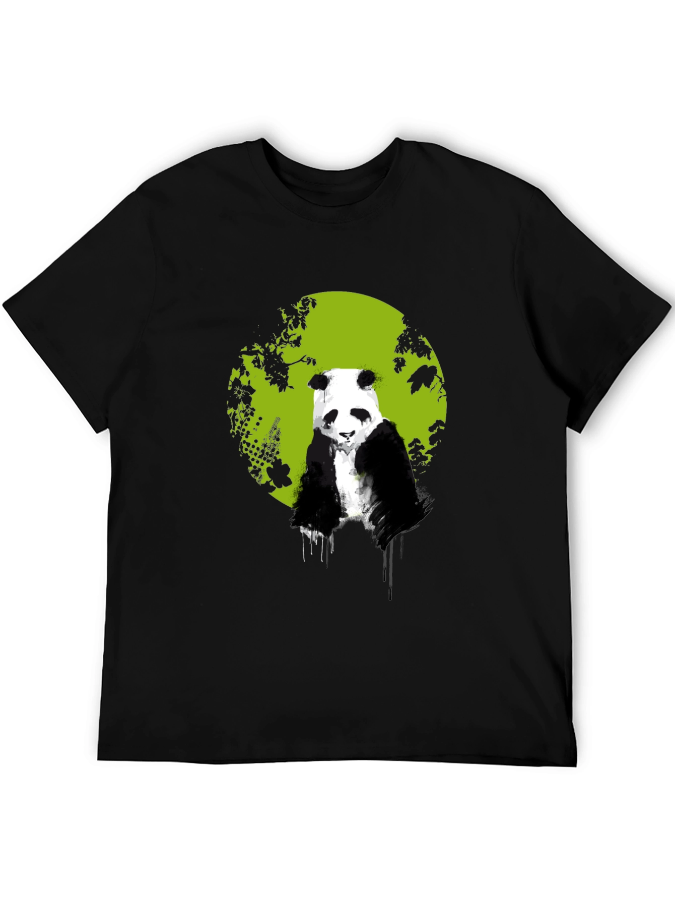 Panda Bear Graphic T-Shirt - Black