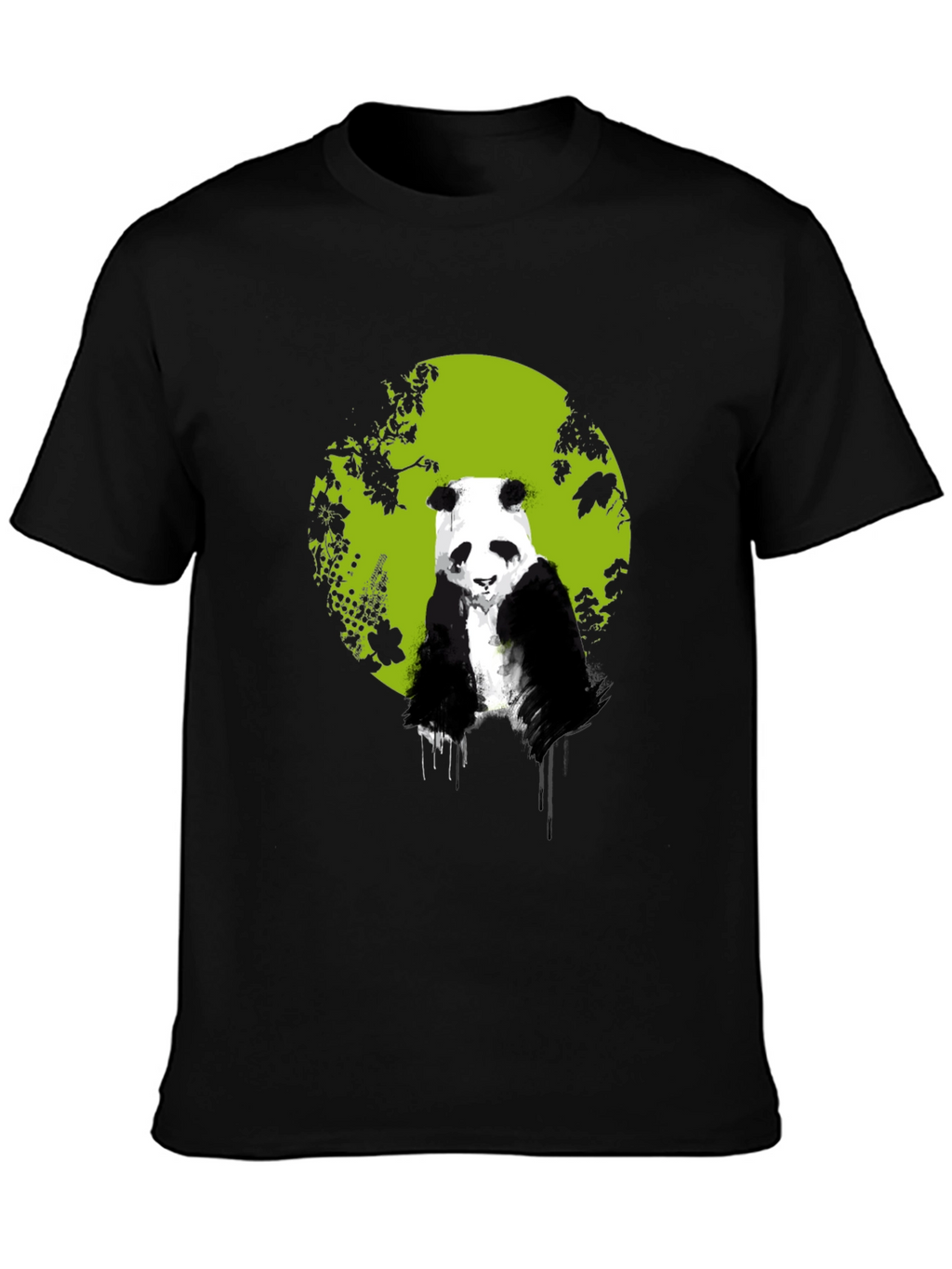 Panda Bear Graphic T-Shirt - Black
