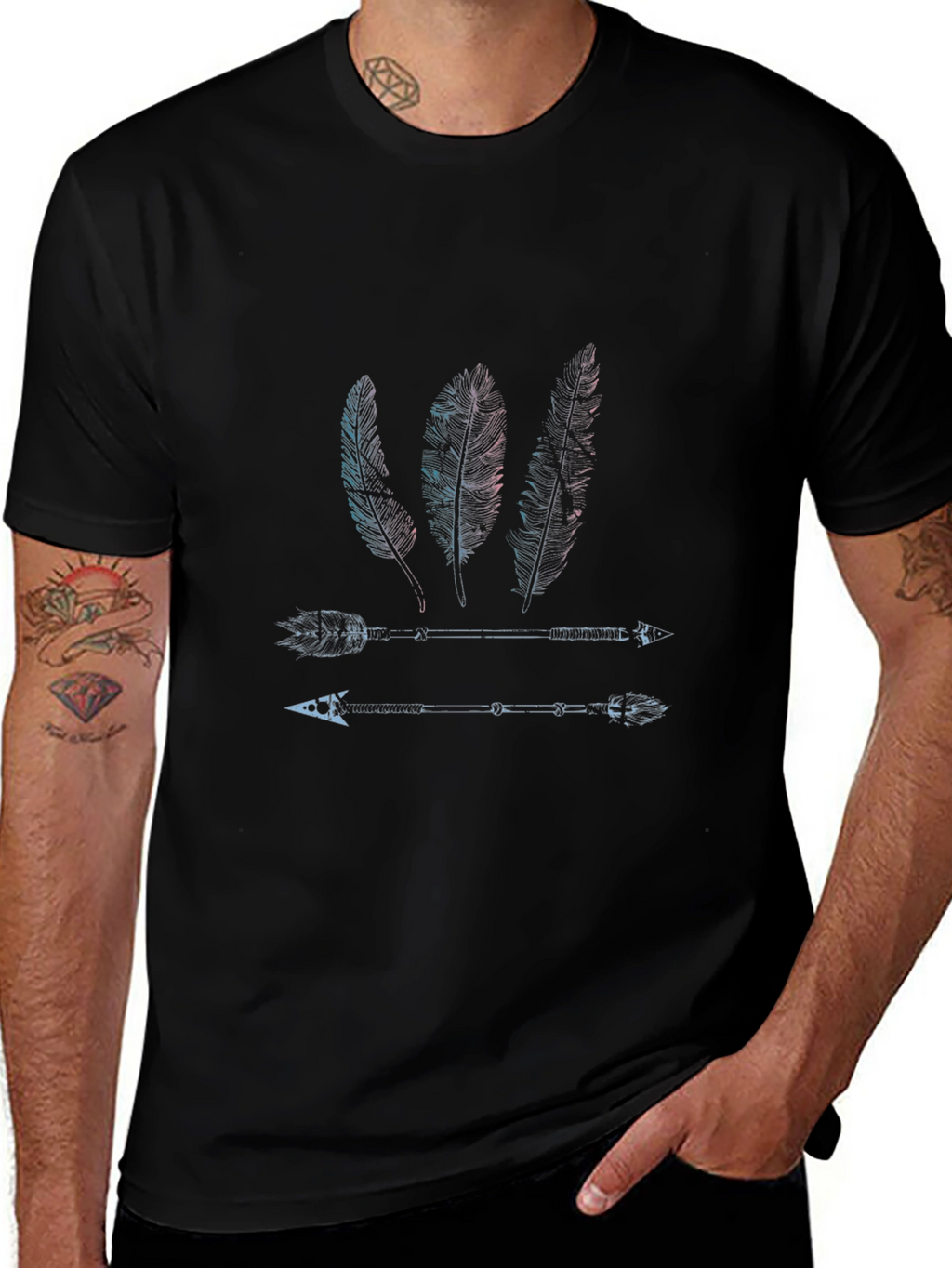 Feather & Arrow Graphic Print T-Shirt