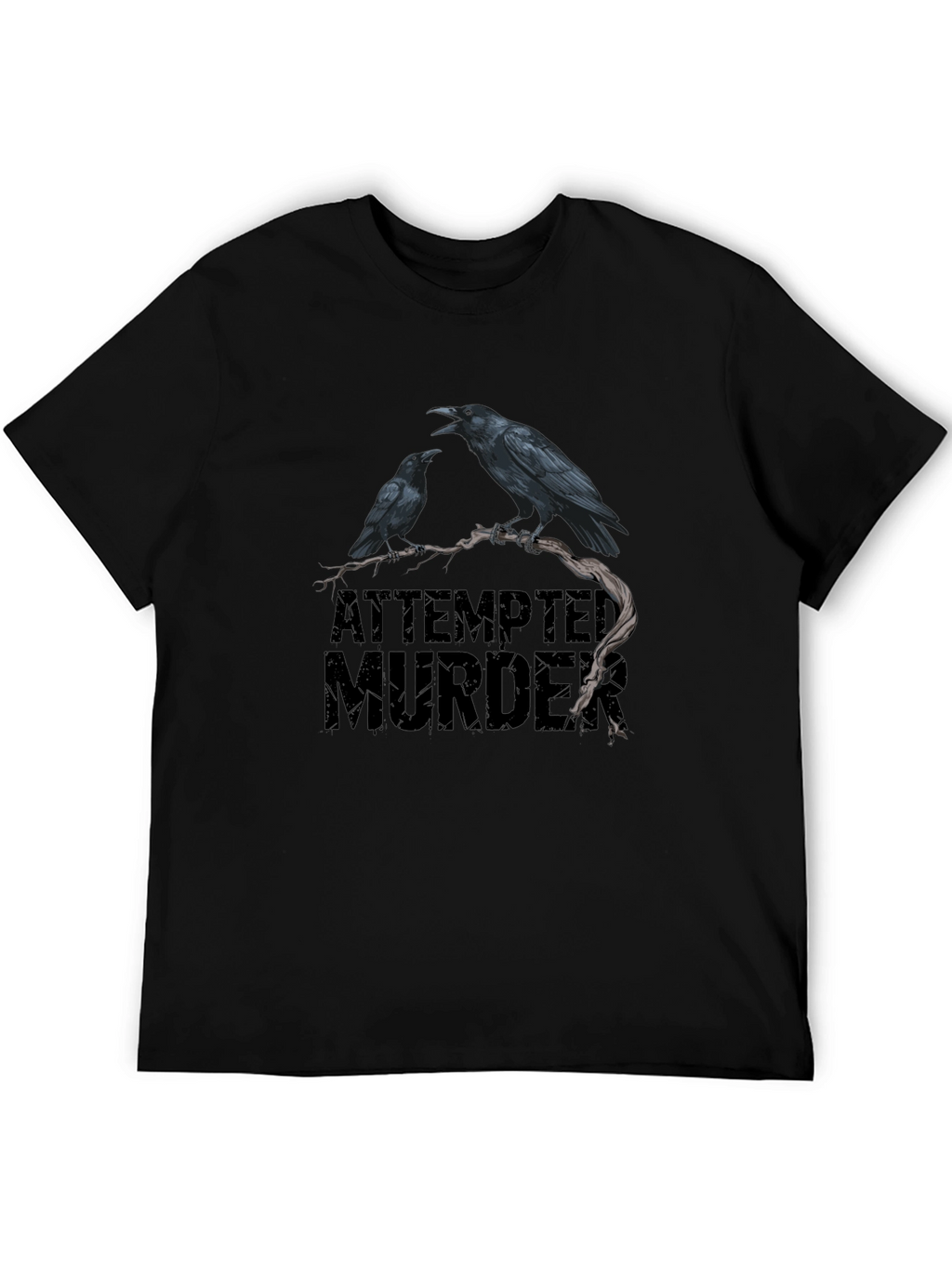 Attempted Murder Graphic Tee - Raven T-Shirt