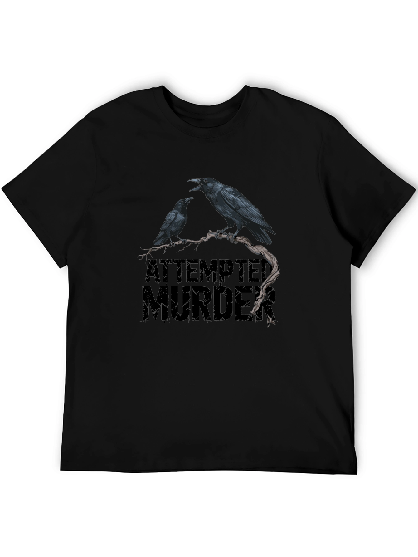 Attempted Murder Graphic Tee - Raven T-Shirt
