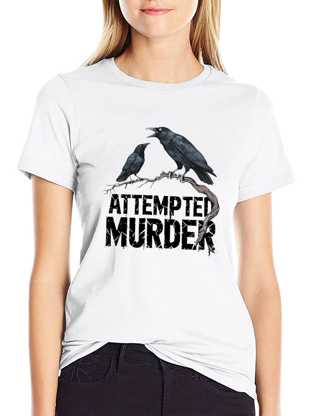 Attempted Murder Graphic Tee - Raven T-Shirt