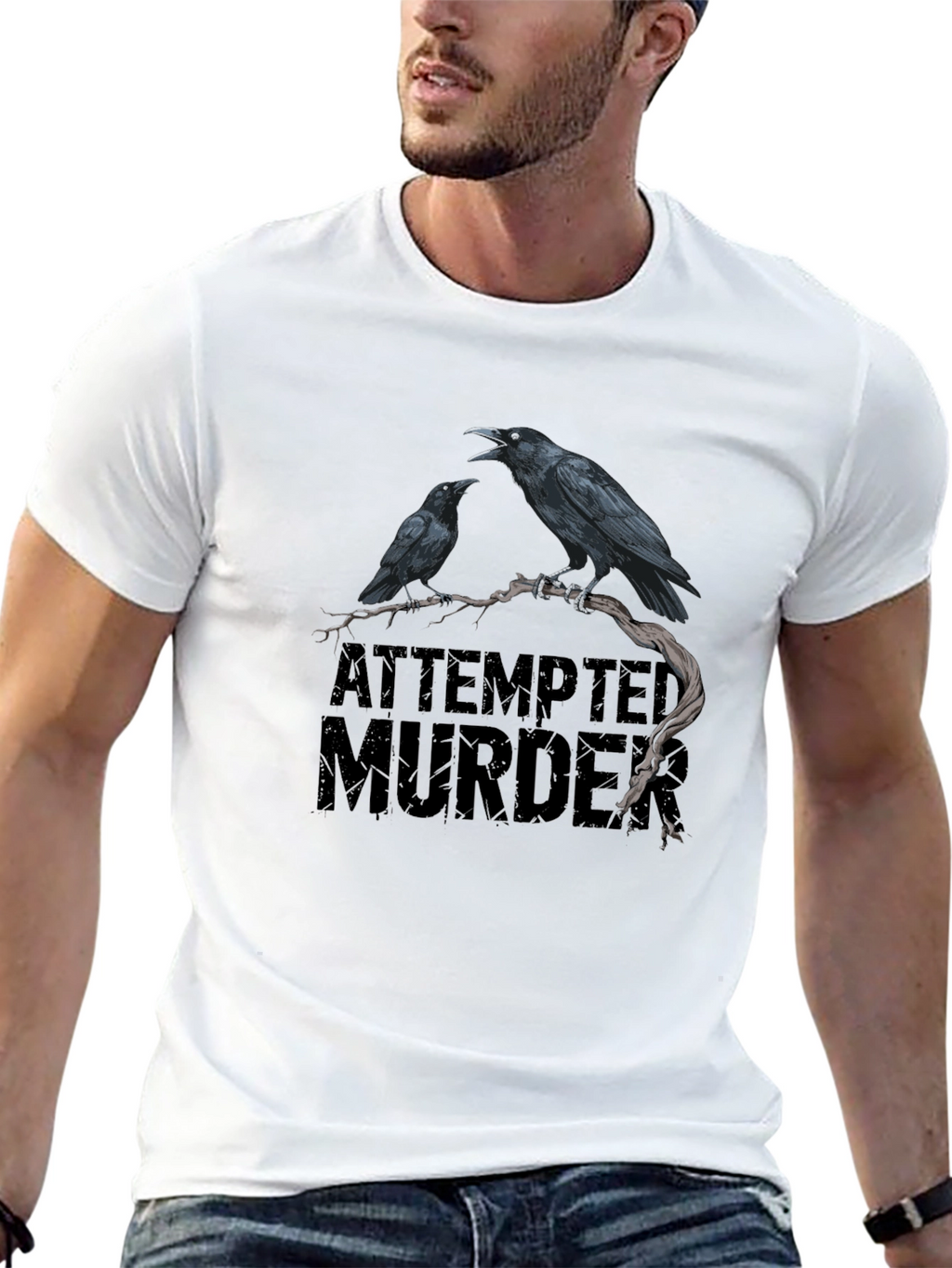 Attempted Murder Graphic Tee - Raven T-Shirt