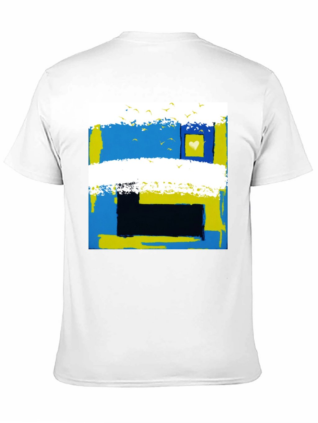 Abstract Ukraine Flag Heart T-Shirt