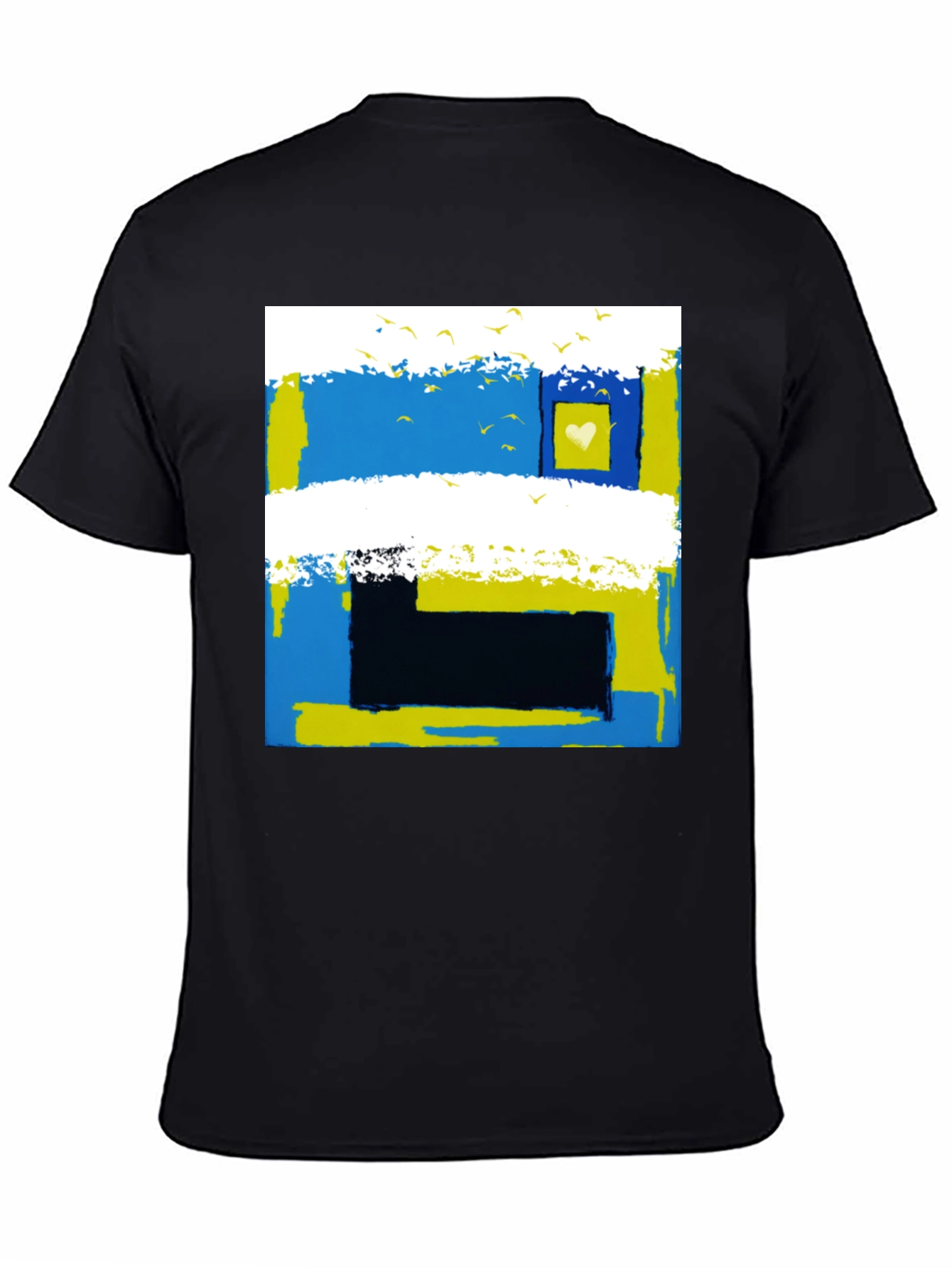 Abstract Ukraine Flag Heart T-Shirt