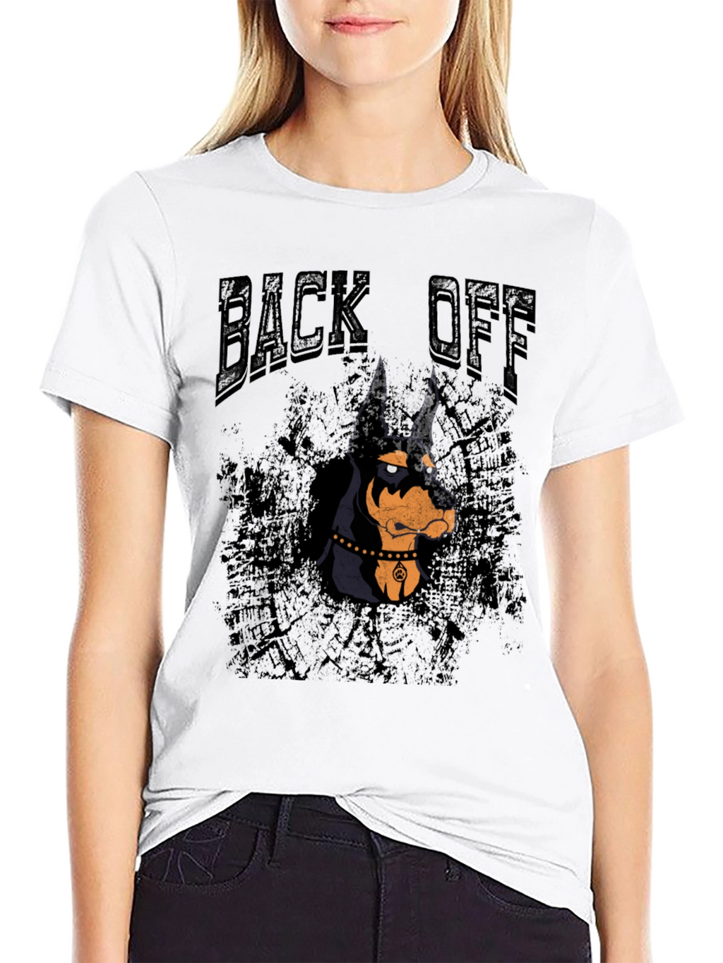 Doberman Back Off Graphic T-Shirt