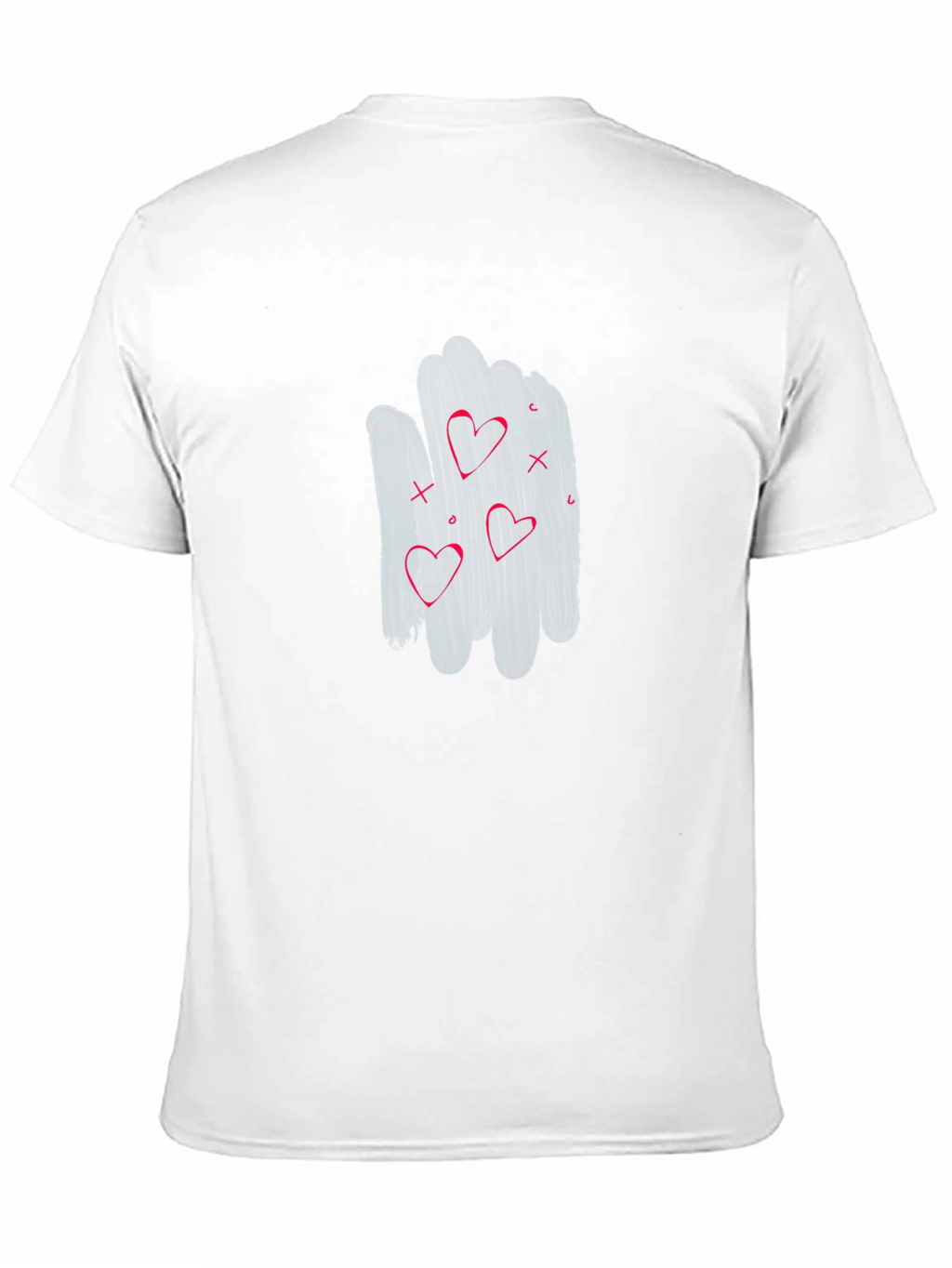 Mens Black T-shirt with Heart Graphic