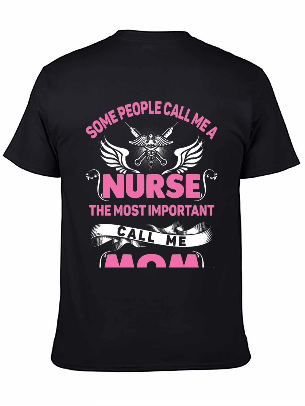 Nurse Mom Graphic T-Shirt - Black